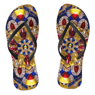 Volwassen slanke bandjes met Colombiaanse kleuren Teenslippers