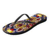 Volwassen slanke bandjes met Colombiaanse kleuren Teenslippers (Schuin)