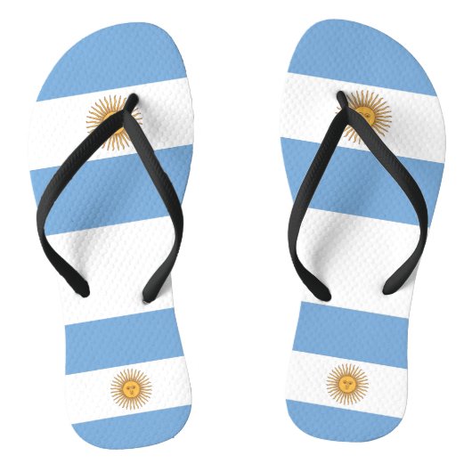 Volwassen slanke bandjes met de vlag van Argentini Teenslippers (Voetbed)