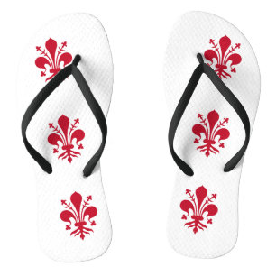 Volwassen slanke bandjes met de vlag van Florence Teenslippers