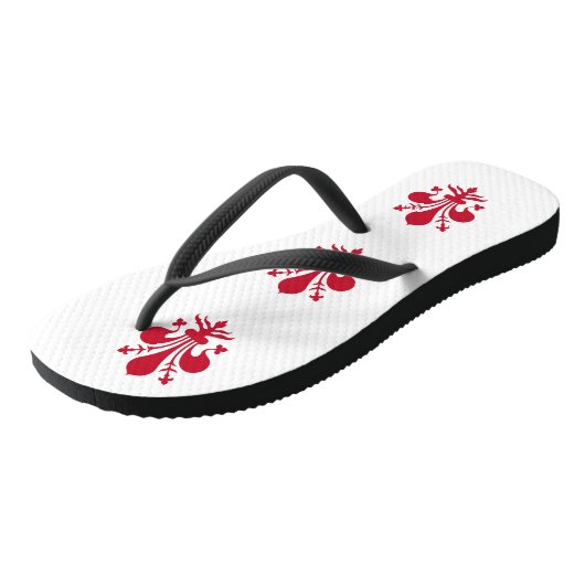 Volwassen slanke bandjes met de vlag van Florence Teenslippers (Schuin)