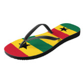 Volwassen slanke bandjes met de vlag van Ghana Teenslippers (Schuin)