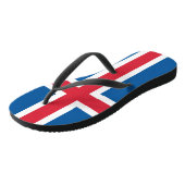Volwassen slanke bandjes met de vlag van IJsland Teenslippers (Schuin)