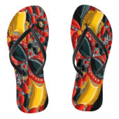 Volwassen slanke bandjes met Duitsland kleuren Teenslippers (Voetbed)