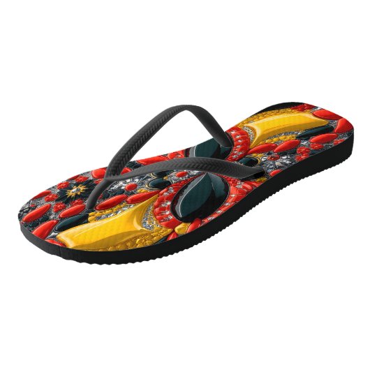 Volwassen slanke bandjes met Duitsland kleuren Teenslippers (Schuin)
