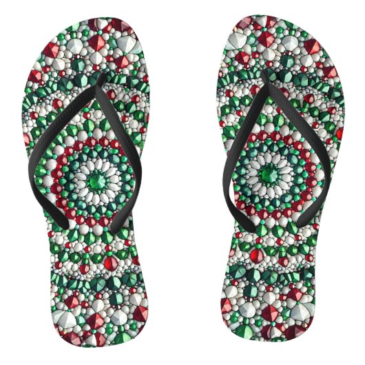 Volwassen slanke bandjes met Italiaanse kleuren Teenslippers (Voetbed)