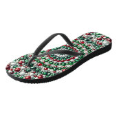 Volwassen slanke bandjes met Italiaanse kleuren Teenslippers (Schuin)
