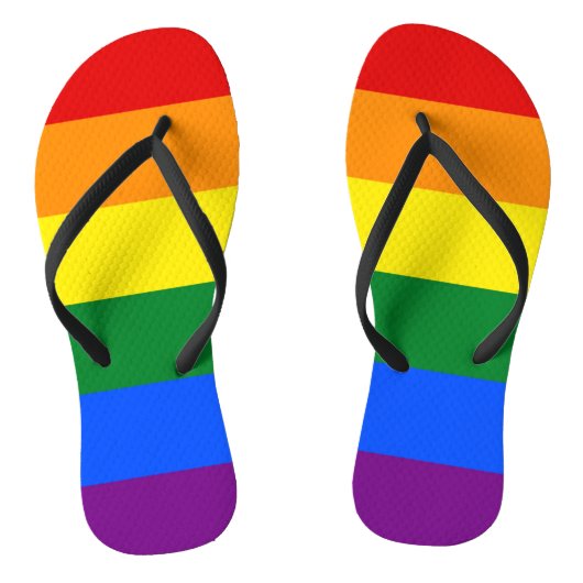 Volwassen slanke bandjes met Pride Flag van LGBT Teenslippers (Voetbed)