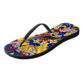 Volwassen slanke bandjes met Roemeense kleuren Teenslippers (Schuin)
