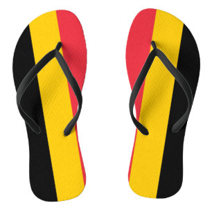 Volwassen slanke bandjes met vlag van België Teenslippers