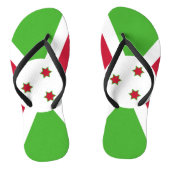 Volwassen slanke bandjes met vlag van Burundi Teenslippers (Voetbed)