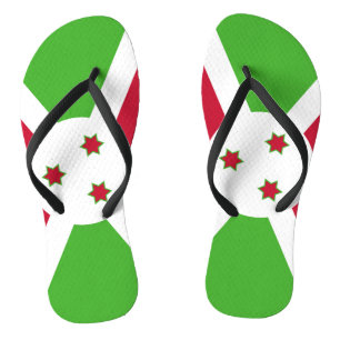 Volwassen slanke bandjes met vlag van Burundi Teenslippers