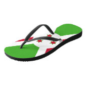 Volwassen slanke bandjes met vlag van Burundi Teenslippers (Schuin)
