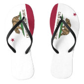 Volwassen slanke bandjes met vlag van Californië,  Teenslippers (Voetbed)