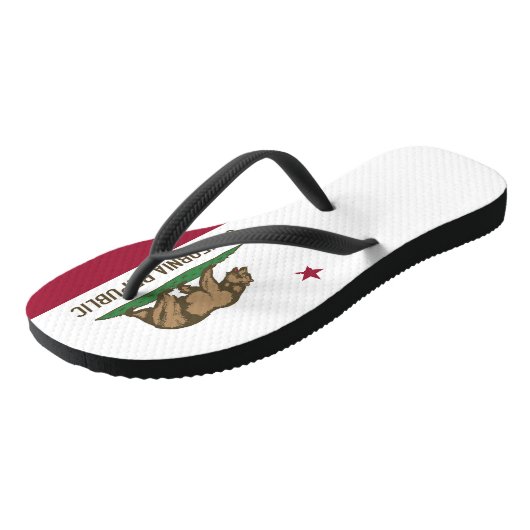 Volwassen slanke bandjes met vlag van Californië,  Teenslippers (Schuin)