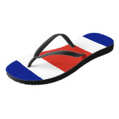 Volwassen slanke bandjes met vlag van Costa Rica Teenslippers (Schuin)