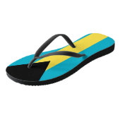 Volwassen slanke bandjes met vlag van de Bahama's Teenslippers (Schuin)