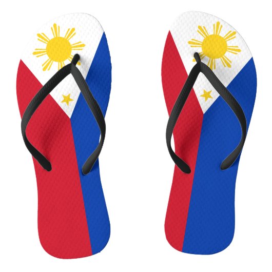 Volwassen slanke bandjes met vlag van de Filipijne Teenslippers (Voetbed)