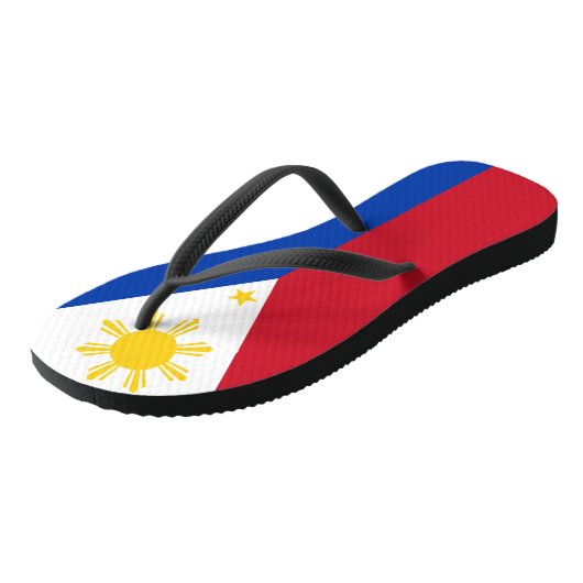 Volwassen slanke bandjes met vlag van de Filipijne Teenslippers (Schuin)