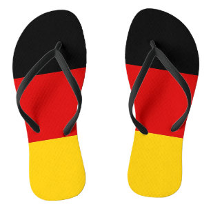 Volwassen slanke bandjes met vlag van Duitsland Teenslippers