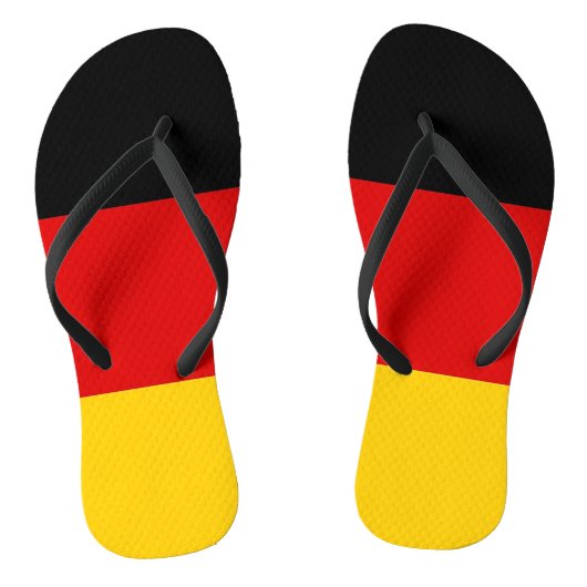 Volwassen slanke bandjes met vlag van Duitsland Teenslippers (Voetbed)