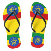 Volwassen slanke bandjes met vlag van Ethiopië Teenslippers (Voetbed)