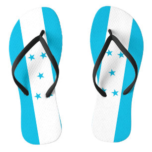 Volwassen slanke bandjes met vlag van Honduras Teenslippers