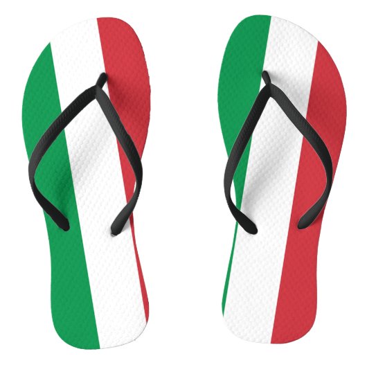 Volwassen slanke bandjes met vlag van Italië Teenslippers (Voetbed)