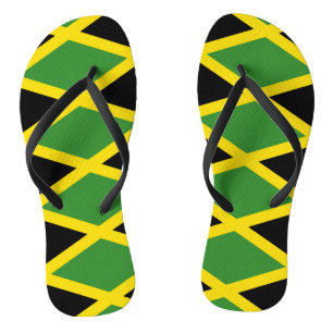 Volwassen slanke bandjes met vlag van Jamaica Teenslippers
