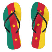 Volwassen slanke bandjes met vlag van Kameroen Teenslippers (Voetbed)