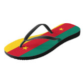 Volwassen slanke bandjes met vlag van Kameroen Teenslippers (Schuin)