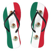 Volwassen slanke bandjes met vlag van Mexico Teenslippers (Voetbed)