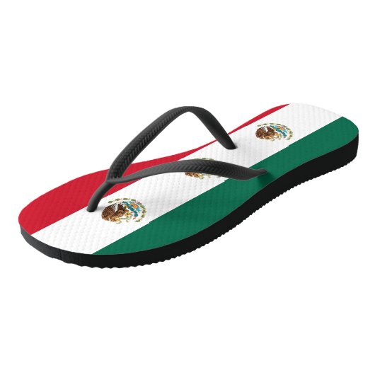 Volwassen slanke bandjes met vlag van Mexico Teenslippers (Schuin)