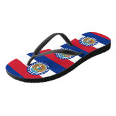 Volwassen slanke bandjes met vlag van Missouri, US Teenslippers (Schuin)