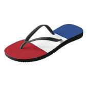 Volwassen slanke bandjes met vlag van Nederland Teenslippers (Schuin)
