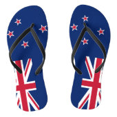 Volwassen slanke bandjes met vlag van Nieuw-Zeelan Teenslippers (Voetbed)