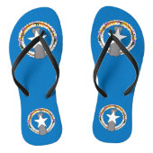 Volwassen slanke bandjes met vlag van Noordelijke  Teenslippers (Voetbed)