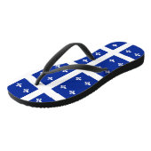 Volwassen slanke bandjes met vlag van Quebec Teenslippers (Schuin)