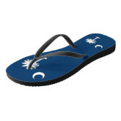 Volwassen slanke bandjes met vlag van South Caroli Teenslippers (Schuin)