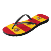 Volwassen slanke bandjes met vlag van Spanje Teenslippers (Schuin)