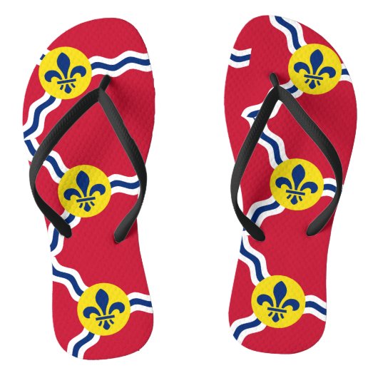 Volwassen slanke bandjes met vlag van St. Louis Teenslippers (Voetbed)