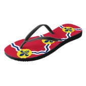Volwassen slanke bandjes met vlag van St. Louis Teenslippers (Schuin)