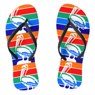 Volwassen slanke bandjes met vlag van St. Petersbu Teenslippers