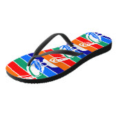 Volwassen slanke bandjes met vlag van St. Petersbu Teenslippers (Schuin)