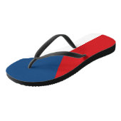 Volwassen slanke bandjes met vlag van Tsjechië Teenslippers (Schuin)