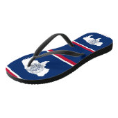Volwassen slanke bandjes met vlag van Wyoming Teenslippers (Schuin)