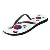 Volwassen slanke bandjes met vlag van Zuid-Korea Teenslippers (Schuin)