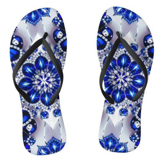 Volwassen slanke bandjes met witte blauwe kleuren teenslippers (Voetbed)