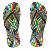 Volwassen slanke bandjes met Zuid-Afrikaanse kleur Teenslippers (Voetbed)