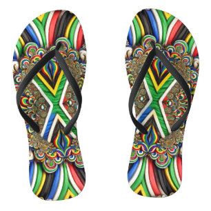 Volwassen slanke bandjes met Zuid-Afrikaanse kleur Teenslippers